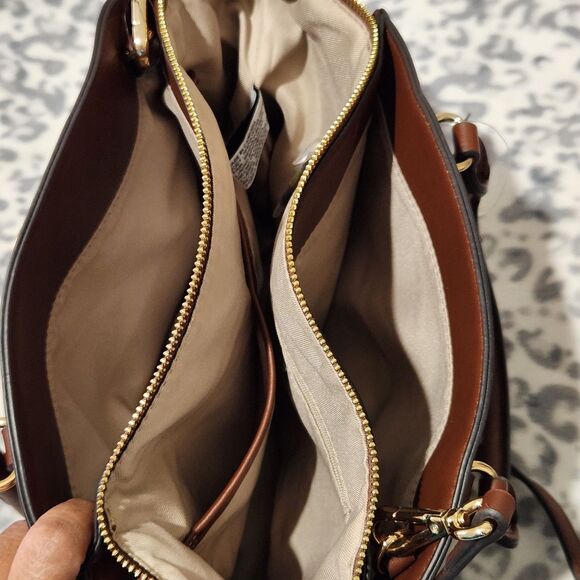 NINE WEST Kyelle Jet Set Satchel Handbag Crossbody Shoulder Bag. - Picture 7 of 13